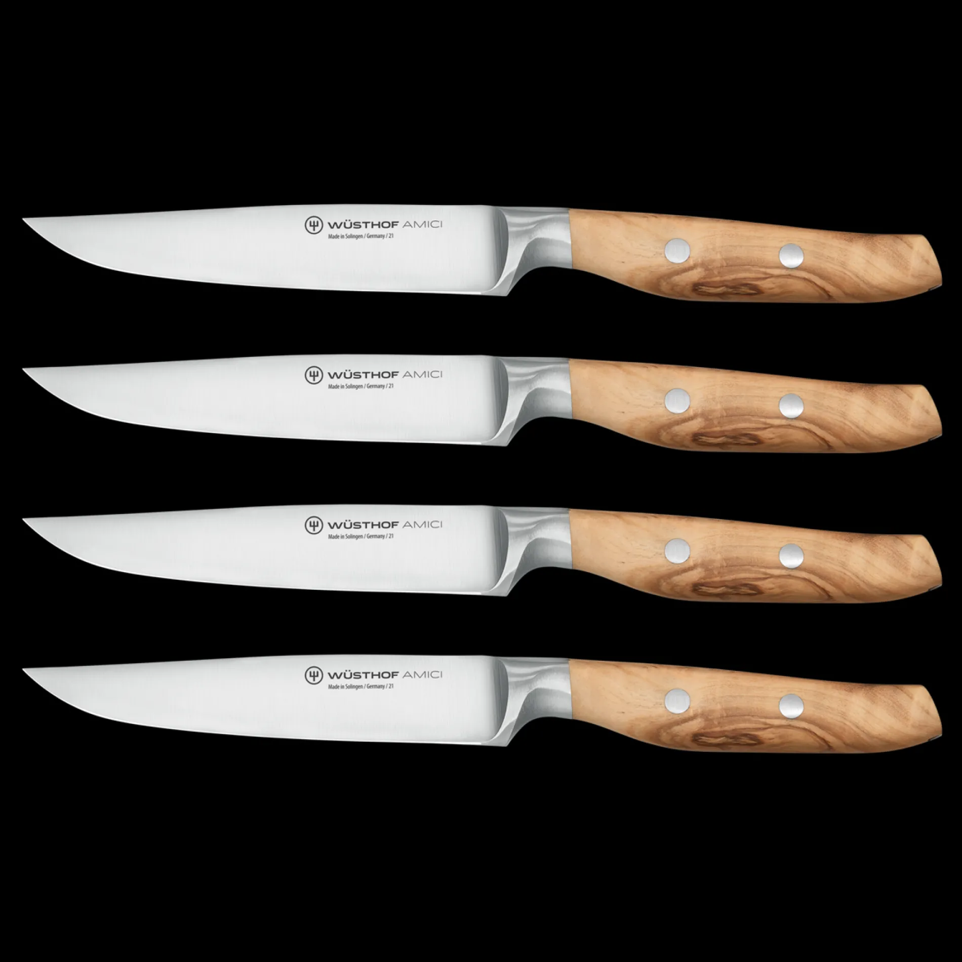 Wüsthof Messersets|Steakmesser>Amici Steakmesserset 12 cm